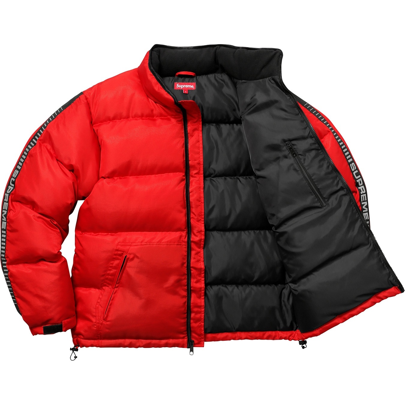 Reflective Sleeve Logo Puffy Jacket view 28
